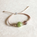 ベスビアナイト＆フローライト macramé ブレスレット