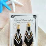 ★フリンジ★Black★ノンホールピアス
