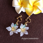 再販売∴Plumeria∵レジン∞イヤリング【776】