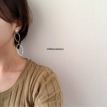 -trio circle earring-2wayマットシルバー 