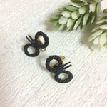 chiko96様専用☆ミナペルホネン☆chiyo☆蝶々刺繍モチーフとコットンパールのピアス☆イヤリング