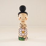 【H様ご予約品】［conocokeshi］阿弥陀様こけし＊白木＊蓮の華［７５］