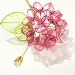 紫陽花の雫かんざし【桃花色-ももはないろ-】
