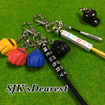 【再再販売】お名前キーホルダー 野球チャーム付
