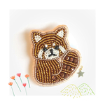 レッサーパンダ♩ビーズ刺繍ブローチ