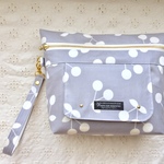 京様ご予約品♡モノトーンチェリー柄のコンパクトおむつポーチ♡