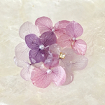 紫色のまんまる紫陽花ブローチ