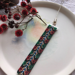 ビーズ織りのストラップ