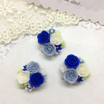  ランダム ①個  ・手作り材料・薔薇＊粘土・樹脂・ブーケ・ミニサイズ・アクセサリー・パーツ・ウェルカムボードに・材料・花・マグネット、プレゼント作り 2