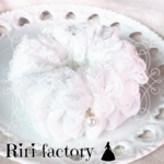 サマーフェアリー✧ふわもこシフォンシュシュ❤(白レース×オフホワイト＋ﾊﾟｰﾙﾁｬｰﾑ)　