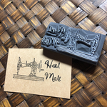 送料無料【特別価格】 アンティークミシン Hand Made  消しゴムはんこ