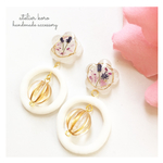 22.ムスカリフラワーフープ ピアス/イヤリング