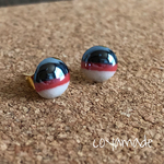 陶器のマルチカラー(ブラック系) ピアス / イヤリング