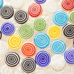 出てるだけ終了 12ｍｍ 15個 ガラスビーズ うずまきMIX ミッレフィオーリ