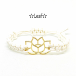 エスニックブレスレット☆ロータス◇White