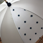 こだわりの日傘1/8久留米絣藍水玉