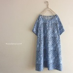 ポンチョ。流れる水草のワンピース。USAコットン【М】