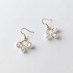 クリア×パール小ぶりピアス