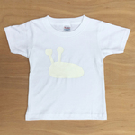 手書きTシャツ「じめじめさん」KIDS100ホワイト 