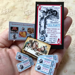 アリス★アリスのお茶会のお知らせボード＆サインプレート＆お菓子のメニュ―表のセット（チェシャネコとアリス）