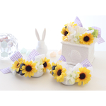 ＊ひまわりとブルーベリーの花冠＊