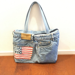 デニムリメイクバッグ  American