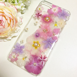 押し花ケース☆iPhone7☆iPhone8☆ピンク☆押し花
