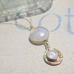 Dubble Moonstone Necklace 14kgf