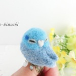眠りマメルリハ◆リング指輪◆tame budgie◆羊毛フェルト◆インコ