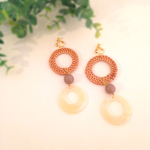 ラタンフープ.white.イヤリングorピアス