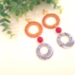 ラタンフープ.red.イヤリングorピアス