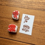 ミツバチと　コーヒーカップfor youはんこ セット