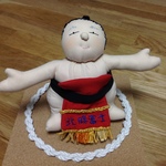 お相撲さんの和風ぬいぐるみ