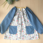 パンダとシロクマ＊90-120cmキッズスモック ＊薄いグレー