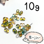 （10g)チェコファルファーレビーズ(ジャマイカグリーン)