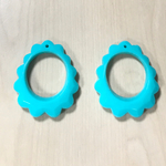 ●44㎜● VINTAGE SEABLUE SCALLOP DROP CHARM