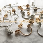 ピアス　丸皿付きバックキャッチ金具　２０個セット