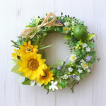 ひまわりとライムのナチュラルリース🌻