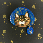 星空ネコのブローチ