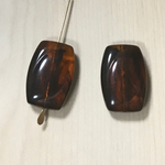 VINTAGE TORTOISE RECTANGLE OVAL BEADS