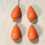 VINTAGE ORANGE DROP BEADS