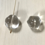 ●20㎜● VINTAGE CLEAR NUGGET ACRYLIC BEADS