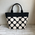 ＊トートバッグ＊（帆布、白水玉）