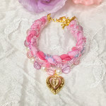 ふわきら✨苺みるくカラー２連ブレスレット