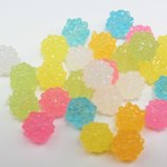 ＜訳あり＞こんぺいとう6ｍｍビーズ（貫通穴あり）6色各5個セット＜再販＞