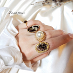 ワインレッドカラー＆ラベンダー(北海道産)のドライフラワーリング