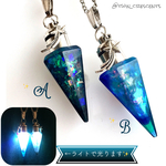 【Ｂ】光る✨星空のペンデュラムネックレス