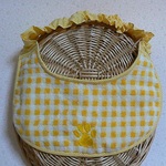 大型犬～超大型犬　♀用　チェック　肉球刺繍　アロハホヌ　肉球刺繍付　よだれかけ　オシャレ＆介護