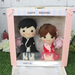 受注製作【結婚祝いにおススメ】和装ケース入りウェディングドール