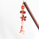 簪　紅桜